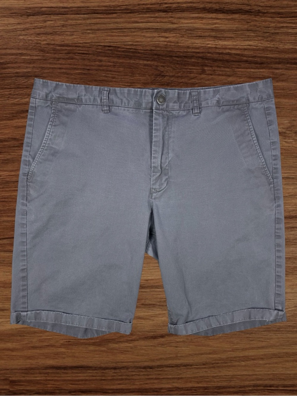 Bonobos Men’s Grey 11” Chino Shorts / Cuffed Hem. Size 38